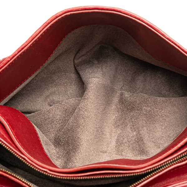 Pre-owned Bottega Veneta Nappa Intrecciato Crossbody Red