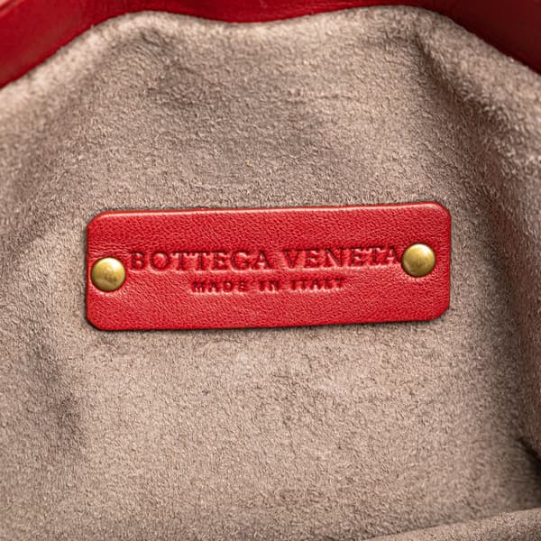 Pre-owned Bottega Veneta Nappa Intrecciato Crossbody Red