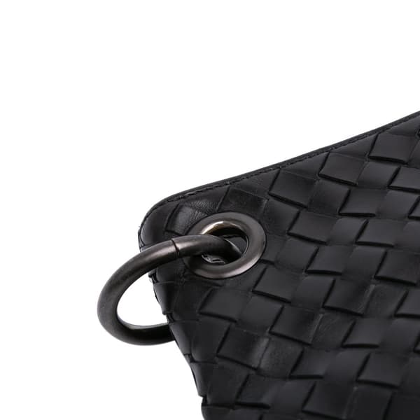 Pre-owned Bottega Veneta Leather Intrecciato Crossbody Black