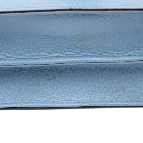 Pre-owned Gucci Small Dollar Calfskin Interlocking G Crossbody Blue