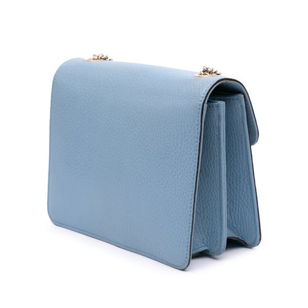 Pre-owned Gucci Small Dollar Calfskin Interlocking G Crossbody Blue
