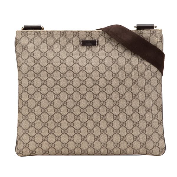 Pre-owned Gucci GG Supreme Crossbody Brown