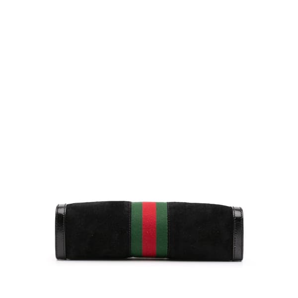 Pre-owned Gucci Small Suede Ophidia Chain Crossbody Black