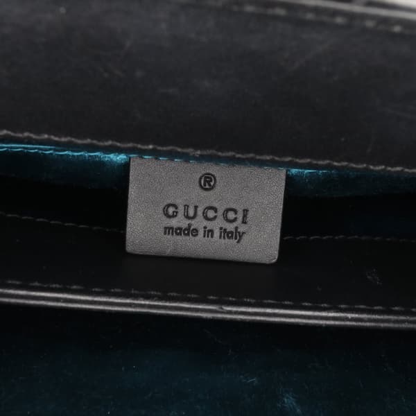 Pre-owned Gucci Small Suede Ophidia Chain Crossbody Black