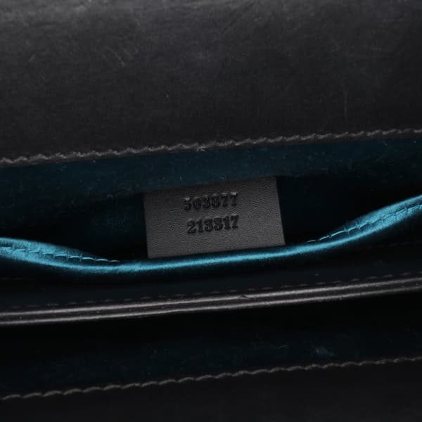 Pre-owned Gucci Small Suede Ophidia Chain Crossbody Black