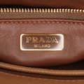 Miniatyrbild 5 av 10: Pre-owned Prada Bicolor Saffiano Cuir Flap Crossbody Brown