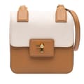 Miniatyrbild 1 av 10: Pre-owned Prada Bicolor Saffiano Cuir Flap Crossbody Brown