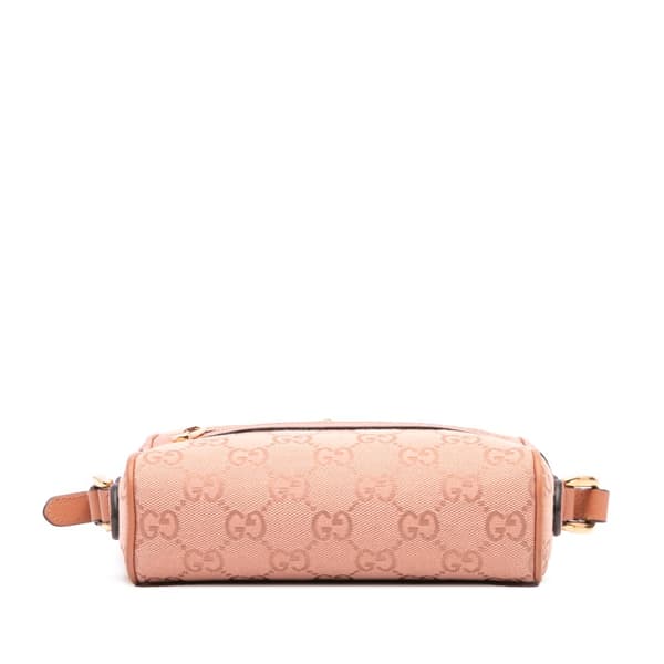Pre-owned Gucci Mini GG Canvas Ophidia Crossbody Pink