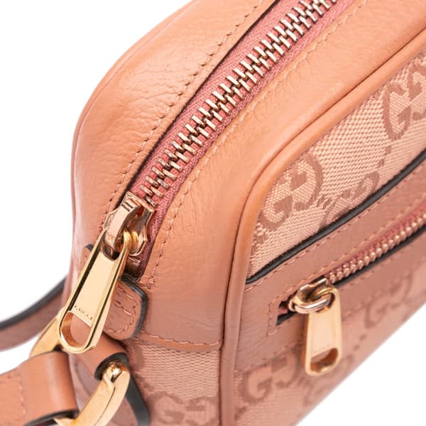 Pre-owned Gucci Mini GG Canvas Ophidia Crossbody Pink