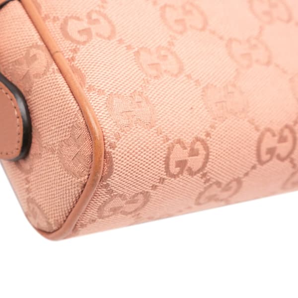 Pre-owned Gucci Mini GG Canvas Ophidia Crossbody Pink