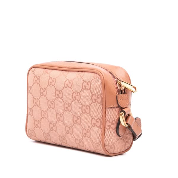 Pre-owned Gucci Mini GG Canvas Ophidia Crossbody Pink