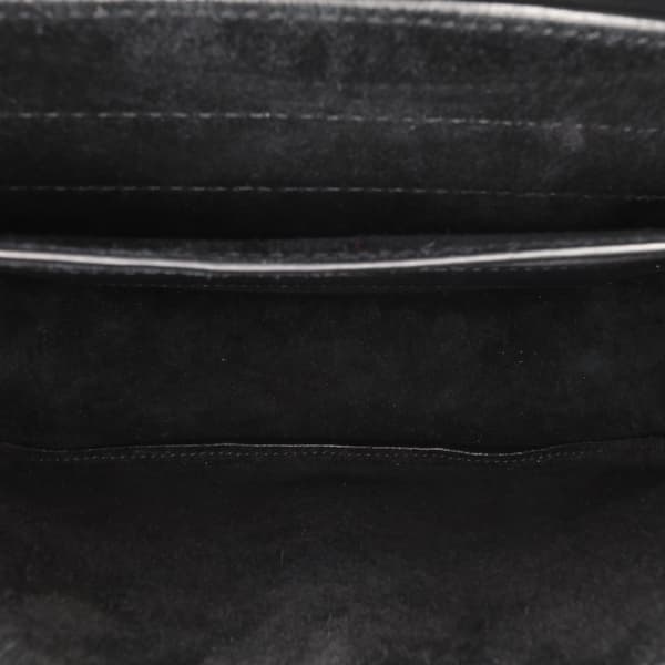 Pre-owned Saint Laurent Small Leather Monogram Kaia Crossbody Black