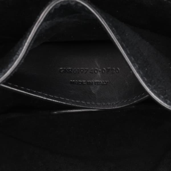 Pre-owned Saint Laurent Small Leather Monogram Kaia Crossbody Black
