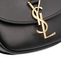 Miniatyrbild 8 av 10: Pre-owned Saint Laurent Small Leather Monogram Kaia Crossbody Black