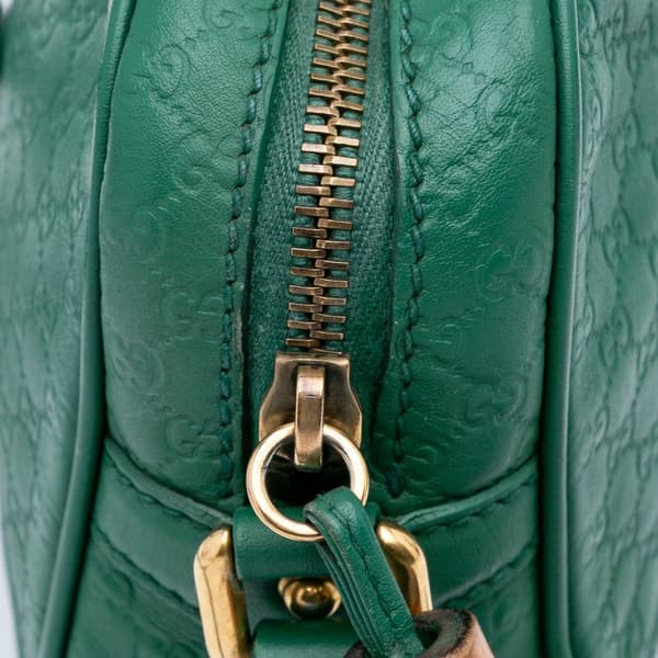 Pre-owned Gucci Microguccissima Sunshine Disco Camera Bag Green