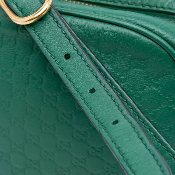 Pre-owned Gucci Microguccissima Sunshine Disco Camera Bag Green