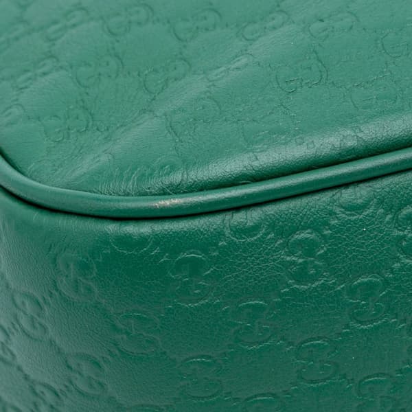 Pre-owned Gucci Microguccissima Sunshine Disco Camera Bag Green