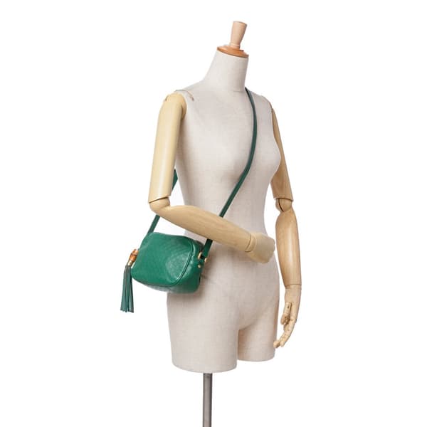 Pre-owned Gucci Microguccissima Sunshine Disco Camera Bag Green