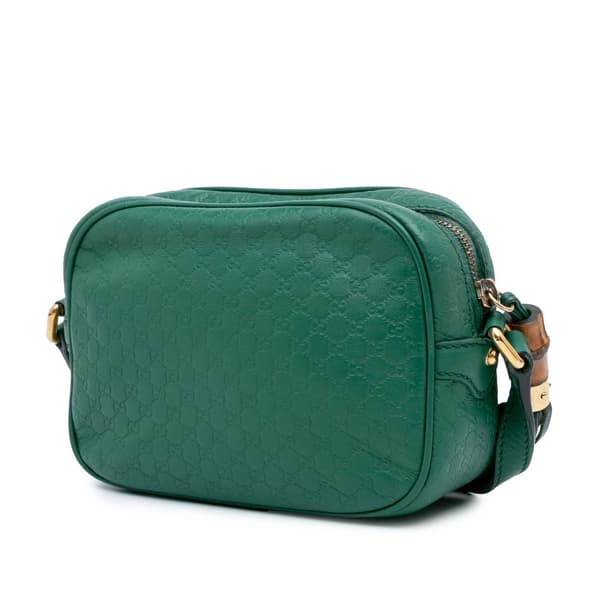 Pre-owned Gucci Microguccissima Sunshine Disco Camera Bag Green