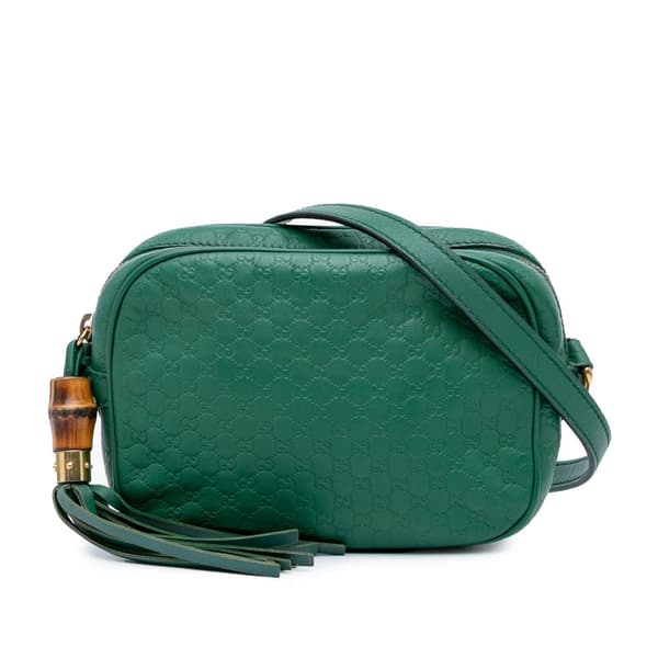 Pre-owned Gucci Microguccissima Sunshine Disco Camera Bag Green