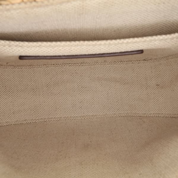 Pre-owned Prada Raffia Vitello Flap Crossbody Brown
