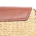 Miniatyrbillede 7 af 10: Pre-owned Prada Raffia Vitello Flap Crossbody Brown