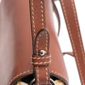 Miniatyrbillede 9 af 10: Pre-owned Prada Raffia Vitello Flap Crossbody Brown