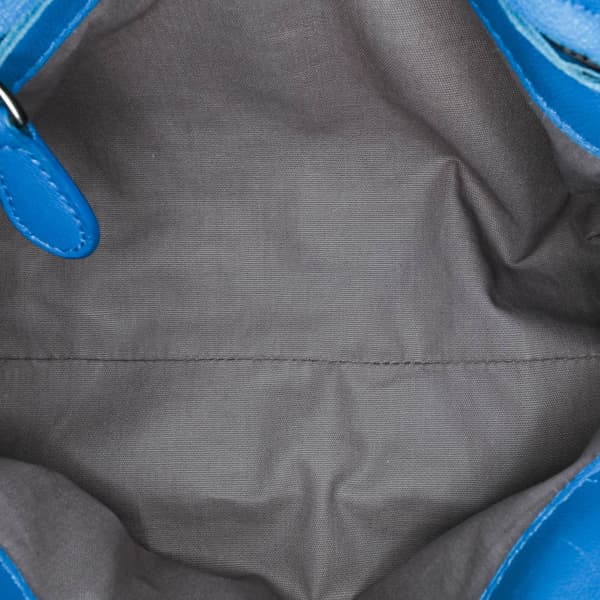Pre-owned Bottega Veneta Nappa Intrecciato Flap Crossbody Blue