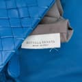 Miniatyrbild 5 av 10: Pre-owned Bottega Veneta Nappa Intrecciato Flap Crossbody Blue