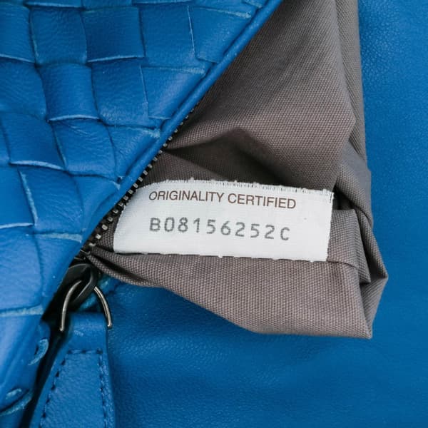Pre-owned Bottega Veneta Nappa Intrecciato Flap Crossbody Blue