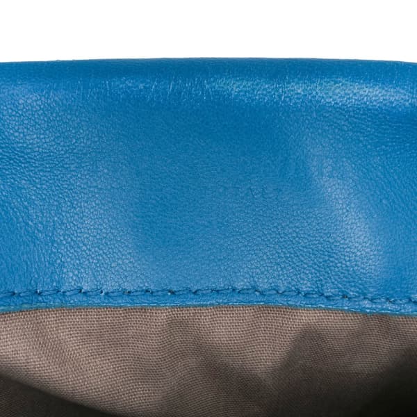 Pre-owned Bottega Veneta Nappa Intrecciato Flap Crossbody Blue