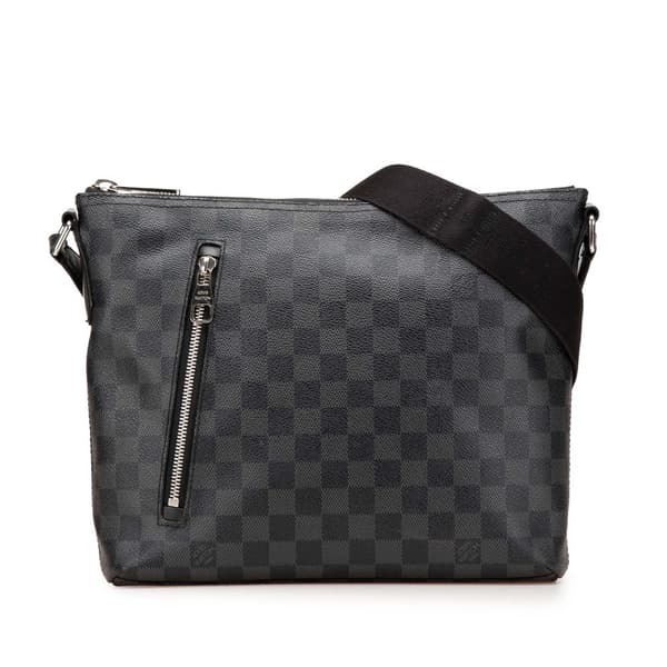 Pre-owned Louis Vuitton Damier Graphite Mick PM Black
