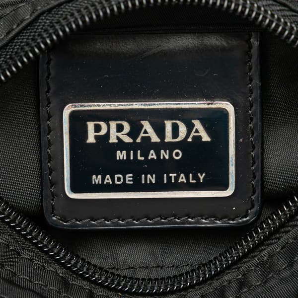 Pre-owned Prada Tessuto Zip Top Crossbody Black