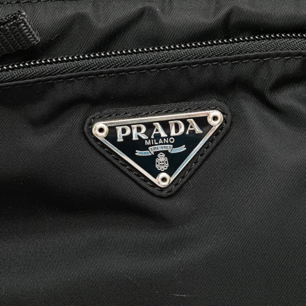 Pre-owned Prada Tessuto Zip Top Crossbody Black