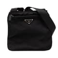 Miniatyrbild 1 av 10: Pre-owned Prada Tessuto Zip Top Crossbody Black