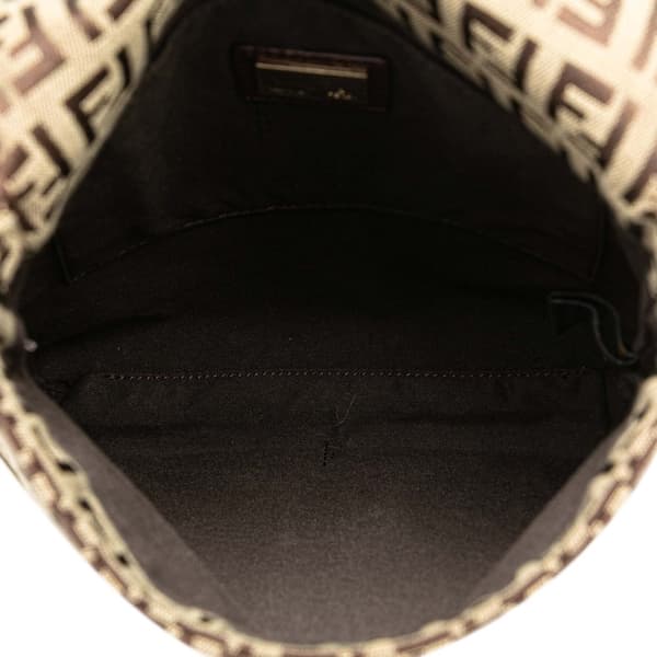 Pre-owned Fendi Zucchino Canvas Crossbody Brown