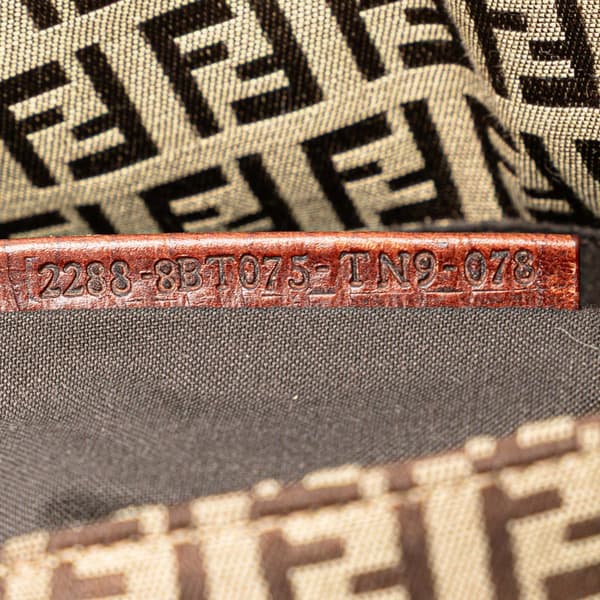 Pre-owned Fendi Zucchino Canvas Crossbody Brown