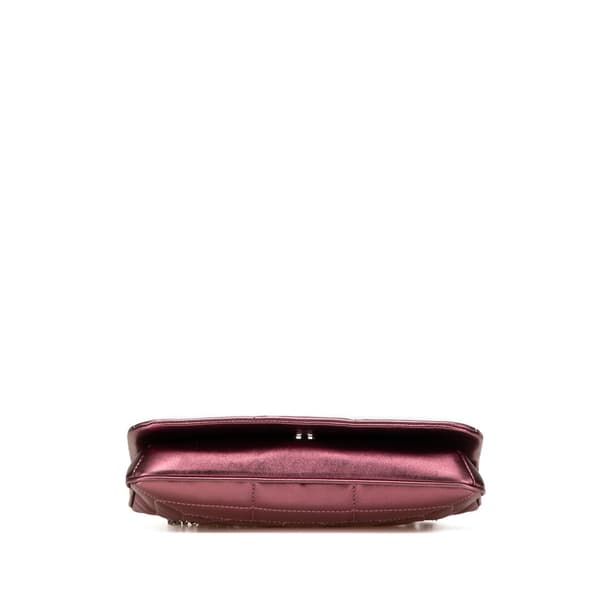 Pre-owned Chanel CC Quilted Iridescent Calfskin Full Single Flap Purple