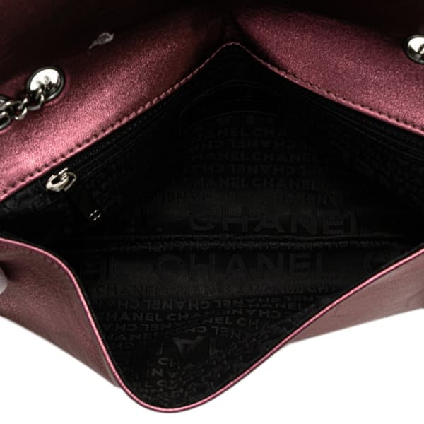 Pre-owned Chanel CC Quilted Iridescent Calfskin Full Single Flap Purple
