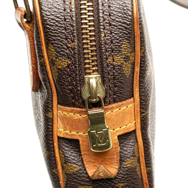 Pre-owned Louis Vuitton Monogram Pochette Marly Bandouliere Brown