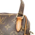 Miniatyrbild 8 av 9: Pre-owned Louis Vuitton Monogram Pochette Marly Bandouliere Brown