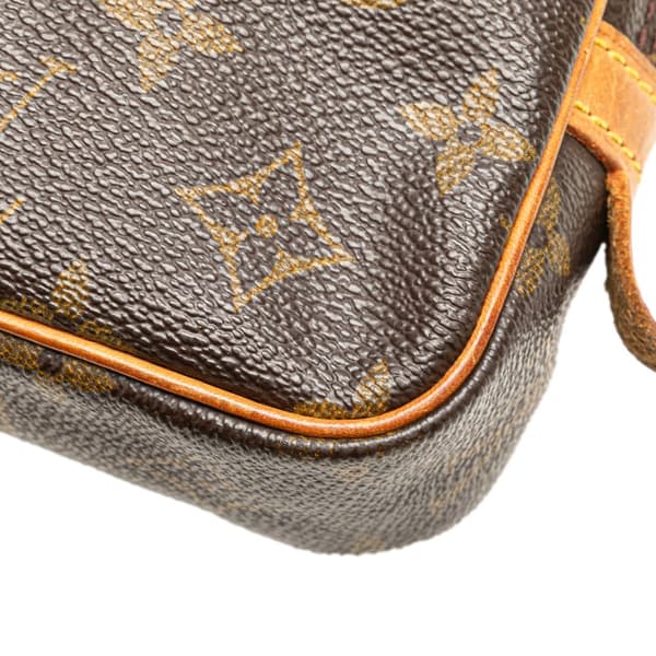 Pre-owned Louis Vuitton Monogram Pochette Marly Bandouliere Brown
