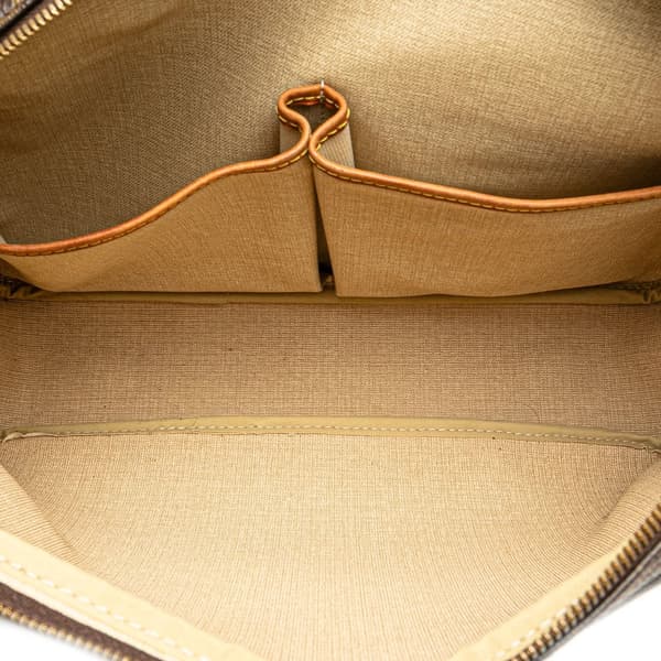 Pre-owned Louis Vuitton Monogram Reporter GM Brown