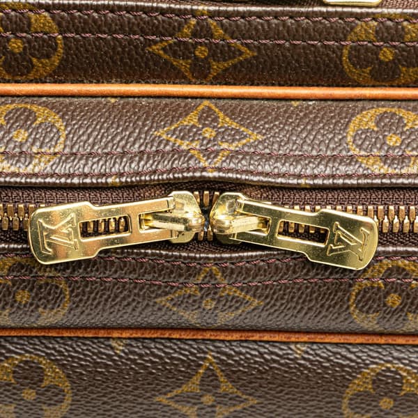 Pre-owned Louis Vuitton Monogram Reporter GM Brown