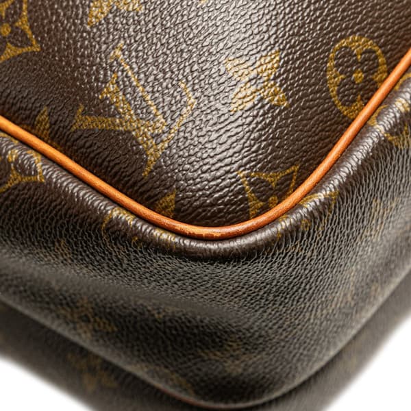 Pre-owned Louis Vuitton Monogram Reporter GM Brown