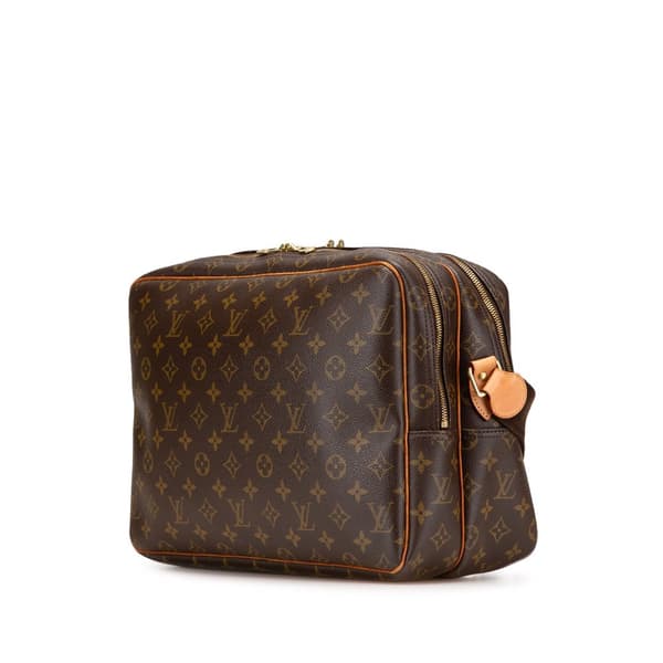 Pre-owned Louis Vuitton Monogram Reporter GM Brown