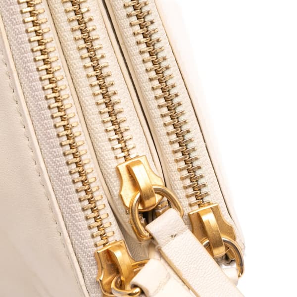 Pre-owned Celine Small Lambskin Trio Crossbody Brown