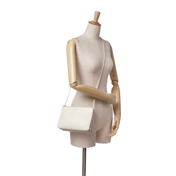 Pre-owned Celine Small Lambskin Trio Crossbody Brown