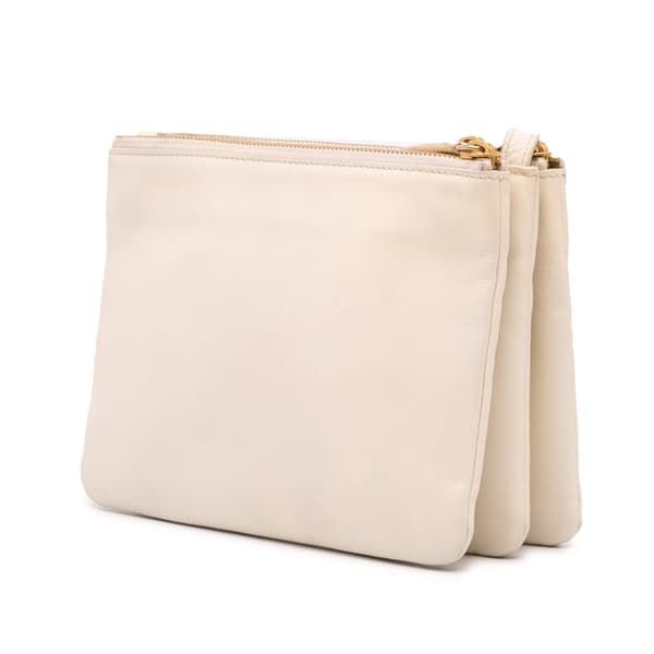 Pre-owned Celine Small Lambskin Trio Crossbody Brown