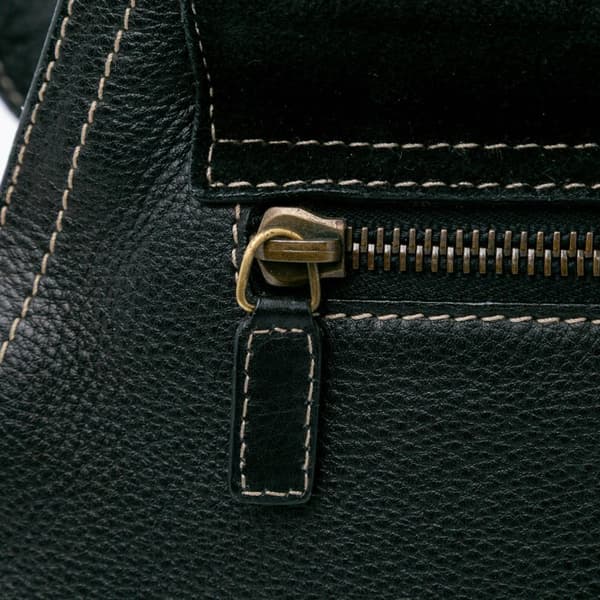 Pre-owned Dior Leather Baudrier Saddle Bag Black
